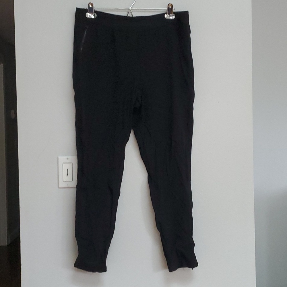 Classiques entier black viscose tapered trousers